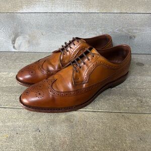 Allen Edmonds McGregor Derby Dress Shoes Mens Size 9.5 D Brown Leather Wingtip